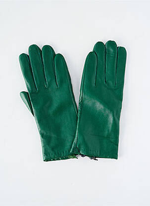 Gants effet matière satinée vert ZILCH femme