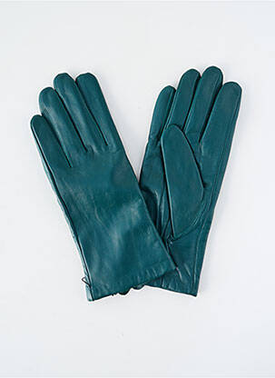 Gants effet matière satinée vert fonce ZILCH femme