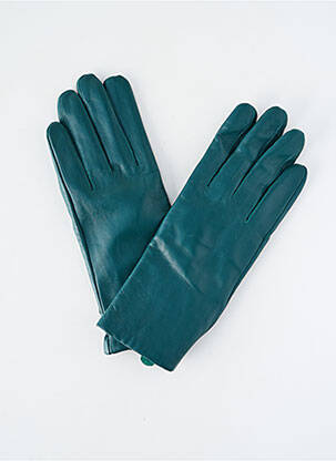 Gants effet matière satinée vert fonce ZILCH femme