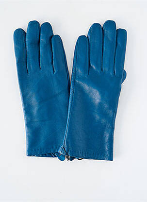 Gants effet matière satinée bleu ZILCH femme