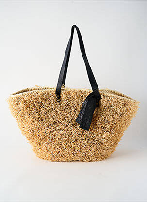 Sac coutures renforcées forme plage beige VIRGINIE DARLING femme