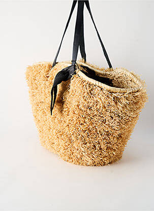 Sac coutures renforcées forme plage beige VIRGINIE DARLING femme