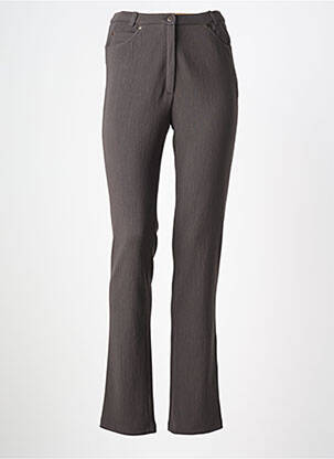 Pantalon slim taille haute taille haute gris GUY DUBOUIS femme