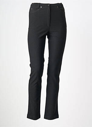 Pantalon slim stretch taille haute noir GUY DUBOUIS femme