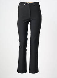 Pantalon slim stretch taille haute noir GUY DUBOUIS femme