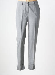Pantalon chino fermeture zippée sous rabat boutonné taille normale gris GARDEUR femme