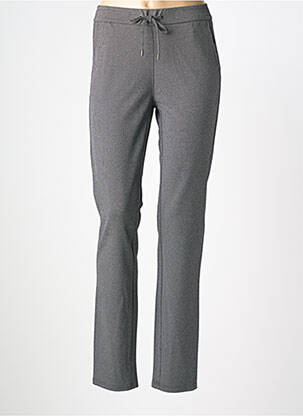 Pantalon slim taille élastique taille normale gris FRANK WALDER femme