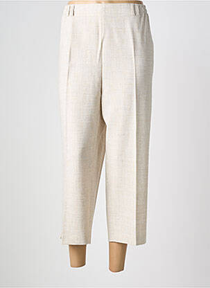 Pantacourt coupe droite taille normale beige KARTING femme