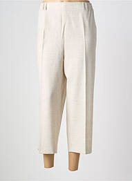 Pantacourt coupe droite taille normale beige KARTING femme