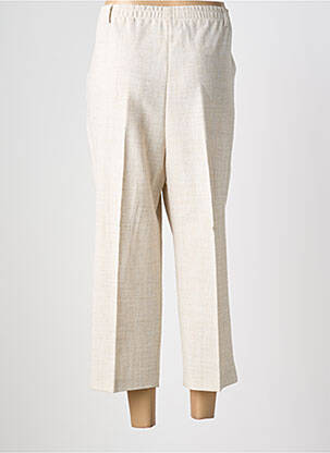 Pantacourt coupe droite taille normale beige KARTING femme