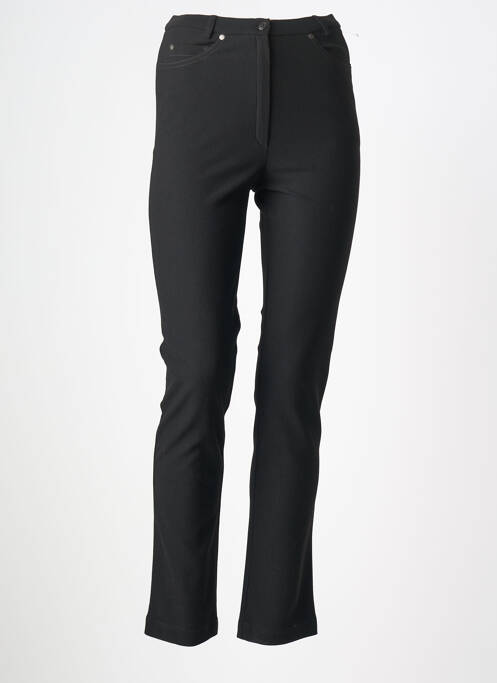 Pantalon slim stretch taille haute noir GUY DUBOUIS femme