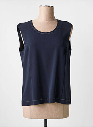 Top stretch sans manche bleu FRANK WALDER femme