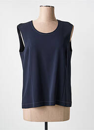 Top stretch sans manche bleu FRANK WALDER femme