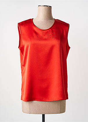 Top stretch sans manche rouge SOMMERMANN femme