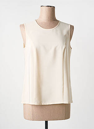 Top coupe fluide sans manche beige SOMMERMANN femme