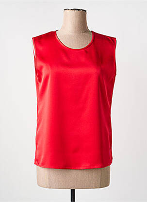 Top stretch sans manche rouge SOMMERMANN femme