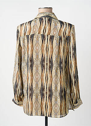 Chemisier tissage crêpe manches longues beige LISA CHESNAY femme