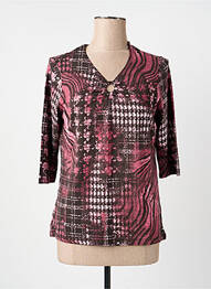 T-shirt manches 3/4 manches 3/4 violet BARBARA LEBEK femme