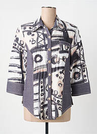 Chemisier coupe cintrée manches 3/4 gris FRANCE RIVOIRE femme