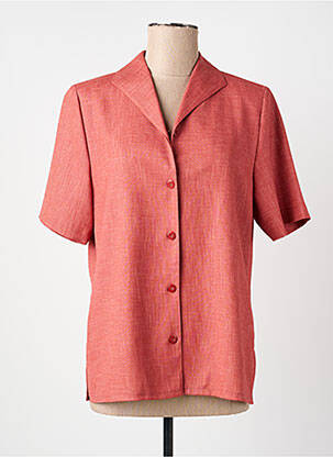 Chemisier coupe cintrée manches courtes orange BARBARA LEBEK femme
