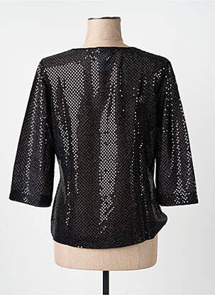Top stretch manches 3/4 noir BIANCA femme