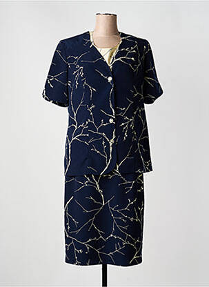Ensemble jupe coupe cintrée bleu LISA CHESNAY femme