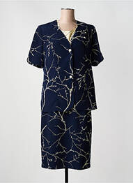 Ensemble jupe type de veste chic bleu LISA CHESNAY femme