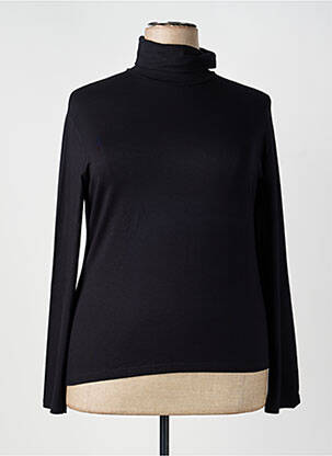 Sous-pull stretch manches longues noir KANANGA femme