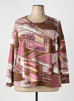 Pull coupe cintrée manches longues marron GUY DUBOUIS femme