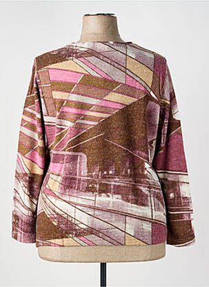 Pull coupe cintrée manches longues marron GUY DUBOUIS femme