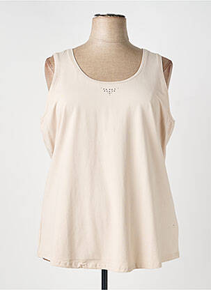 Débardeur stretch sans manche beige BARBARA LEBEK femme