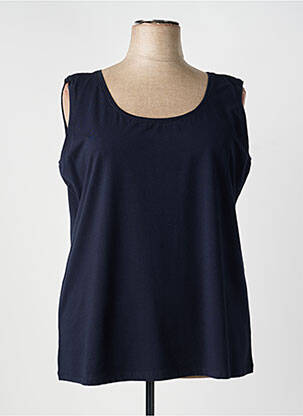Débardeur stretch sans manche bleu BARBARA LEBEK femme