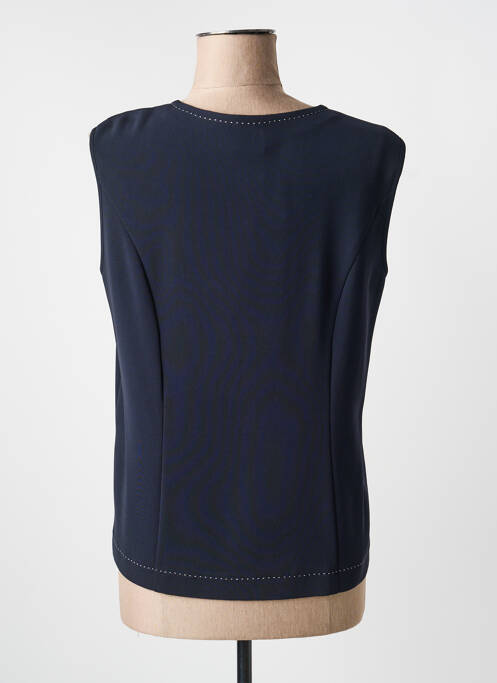 Top stretch sans manche bleu FRANK WALDER femme
