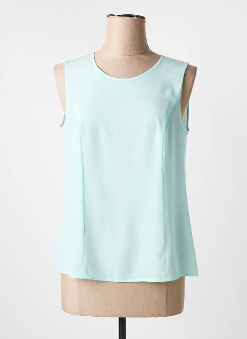 Top coupe fluide sans manche bleu SOMMERMANN femme