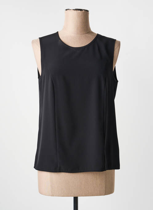Top coupe fluide sans manche noir SOMMERMANN femme