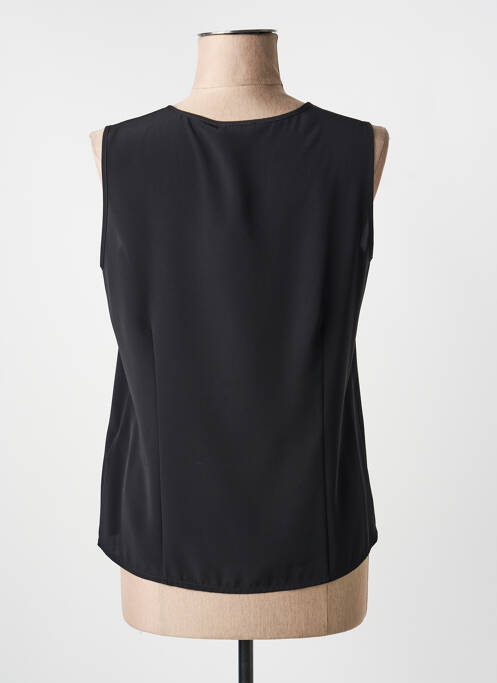 Top coupe fluide sans manche noir SOMMERMANN femme