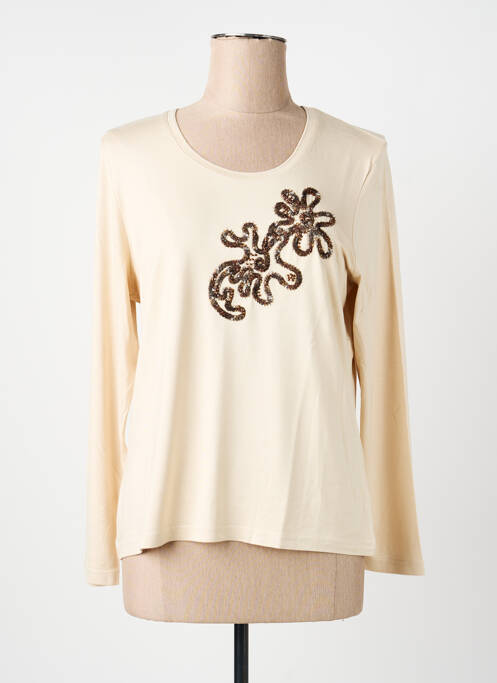 T-shirt manches longues manches longues beige LUCIA femme