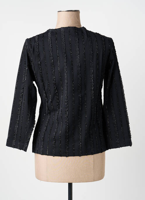 Top tissage jersey manches 3/4 noir PAUL MAUSNER femme