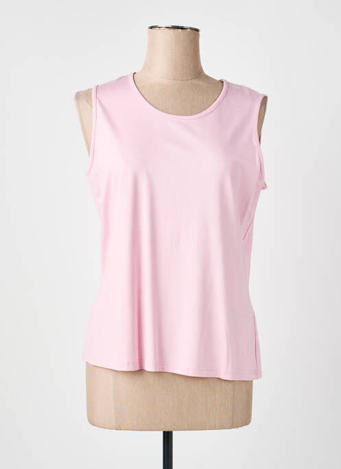 Débardeur stretch sans manche rose FRANK WALDER femme