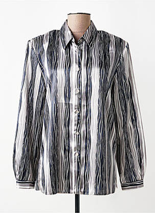 Chemisier coupe fluide manches longues gris FOSBY femme