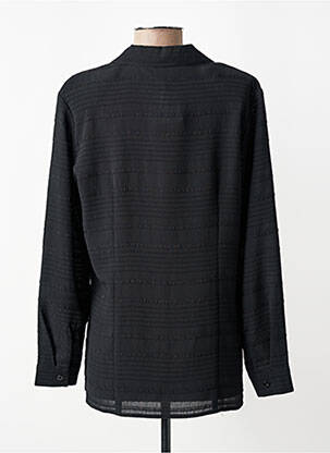 Chemisier tissage crêpe manches longues noir BARBARA LEBEK femme