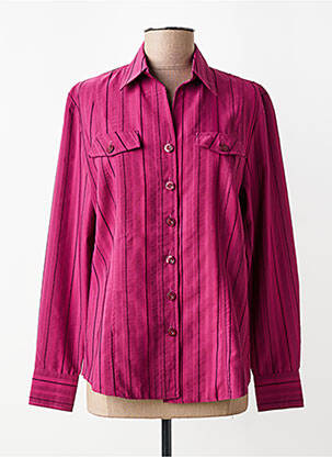 Chemisier coupe cintrée manches longues violet LEBEK femme