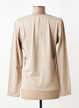 T-shirt manches longues manches longues beige FRANK WALDER femme