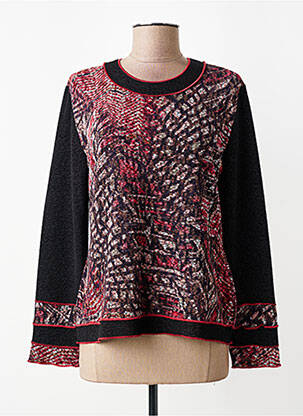 Pull coupe cintrée manches longues noir GUY DUBOUIS femme