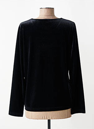 Top stretch manches longues noir LUCIA femme