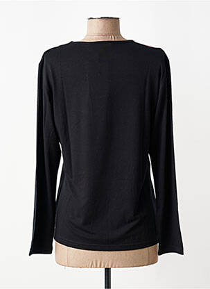 Top tissage jersey manches longues noir JEAN DELFIN femme