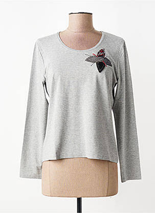 T-shirt manches longues manches longues gris LUCIA femme