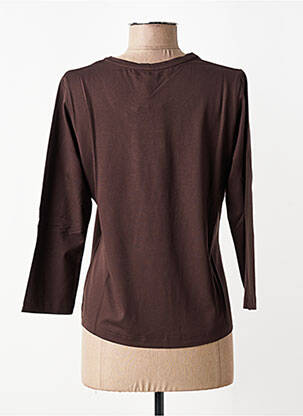 T-shirt manches 3/4 manches 3/4 marron RABE femme