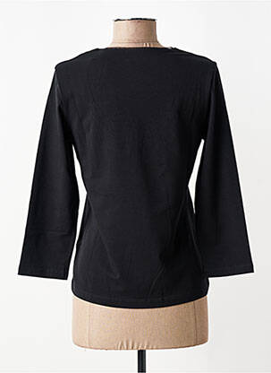 T-shirt manches 3/4 manches 3/4 noir LUCIA femme