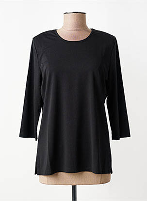 T-shirt manches 3/4 manches 3/4 noir FRANK WALDER femme